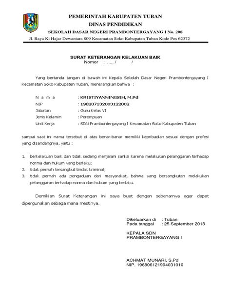 Surat pernyatan dari kepala sekolah biasanya dikeluarkan untuk guru yang menerima tunjangan sertifikasi. Surat Pernyataan Kepala Sekolah Tidak Ada Guru Yang ...