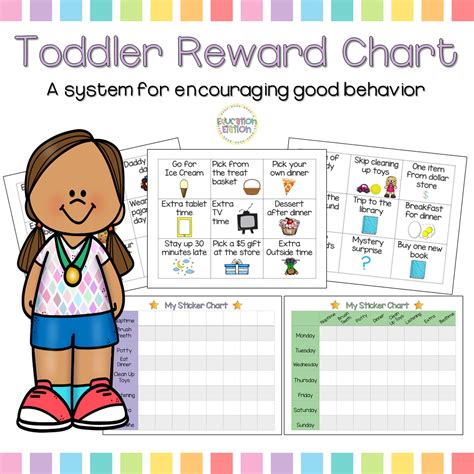 Toddler Reward Chart And Coupons Behavior Chart Toddler Reward Chart