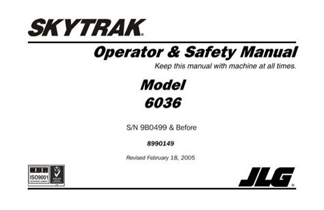 Operator And Safety Manual