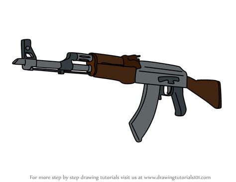 Then you most likely know that ak 47 stands for avtomat kalashnikova or kalashnikov automatic rifle 1947 model. Learn How to Draw AK-47 from Counter Strike (Counter ...