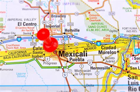 Mexicali And Map Stock Photo Download Image Now Cartography City