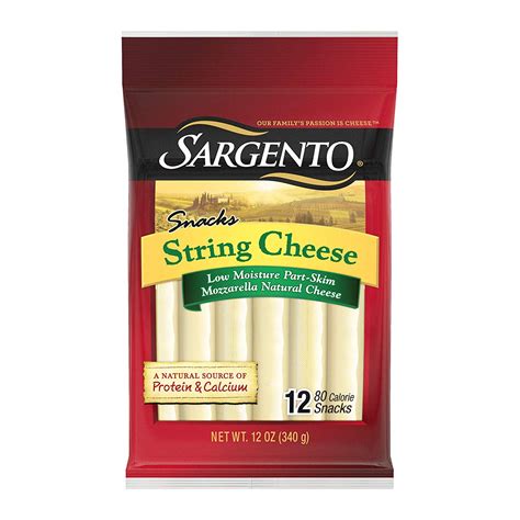 The traditional string cheese is mozzarella cheese. Sargento + Sargento Snacks Natural String Cheese, Part ...
