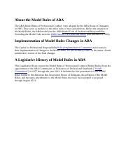 Model Rule Docx About The Model Rules Of Aba The Aba Model Rules Of