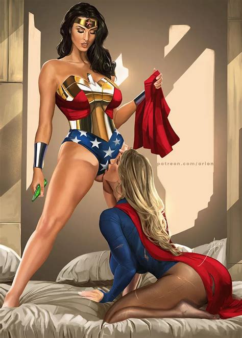 Wonder Woman X Supergirl Arion Nudes By Motorvirus