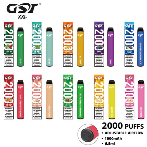 Original Gst Xxl 26 Flavours 2000 Puffs Best Disposable Vape Pen Wholesale China Vape And Puff