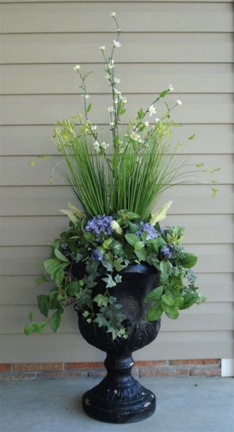 Urn With Variety Of Flowers And Greenery Love The Height