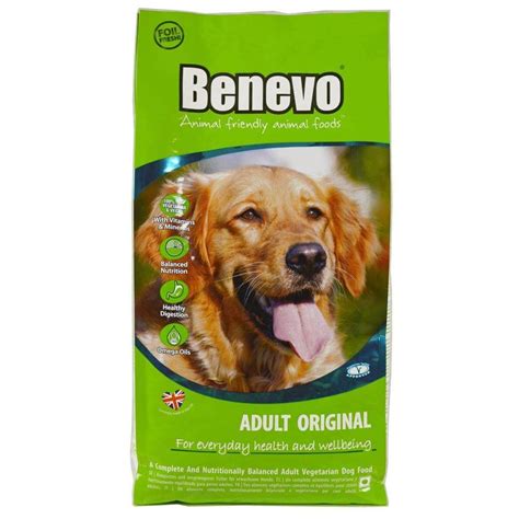 Includes detailed review and star rating for each product. benevo vegan dog food