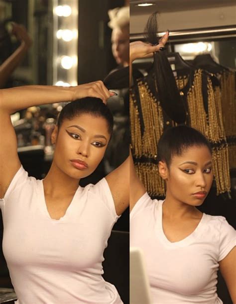 Beauty Under The Wiggery Nicki Minaj Reveals Long And Healthy Natural