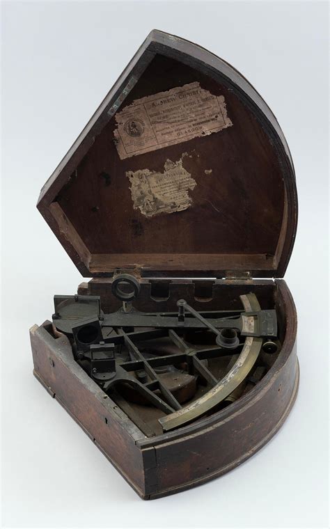 lot cased berge ramsden sextant london 19th century case height 4 75” width 13” depth 11 25”