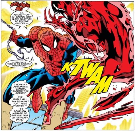 Spider Man Vs Carnage From Asm 431 Comic Book Artwork Comic Books