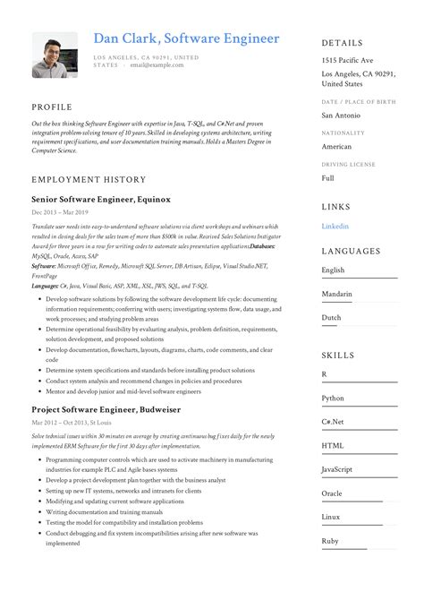 Software engineers are responsible for designing and implementing software systems. Software Engineer Resume Writing Guide | + 12 Samples | PDF | 2020