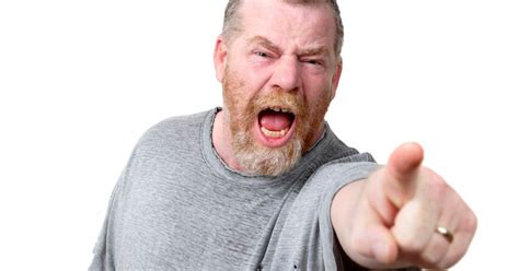 Angry Man Shouting And Pointing Blank Template Imgflip