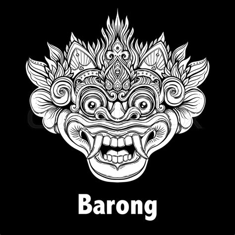 Barong Traditional Ritual Balinese Stock Vector Colourbox
