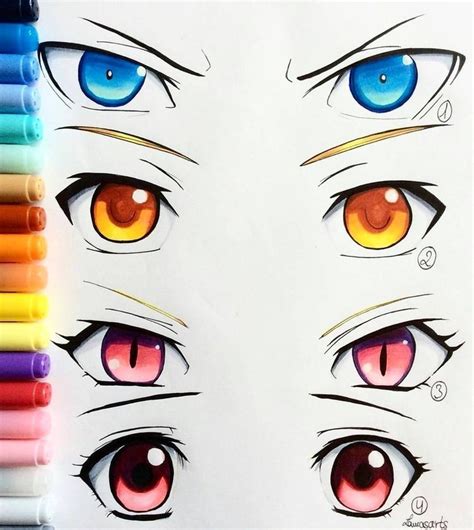 Tipos De Ojos Anime Créditos Al Creador Dibujos De Ojos Tipos De