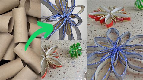Diy How To Make Toilet Paper Roll Snowflakes Christmas Flower