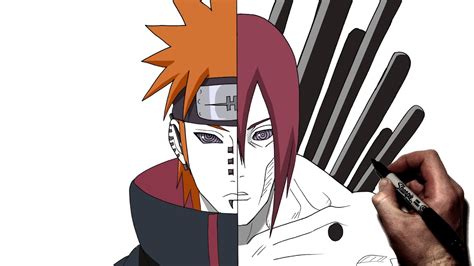 How To Draw Painnagato Step By Step Naruto Youtube