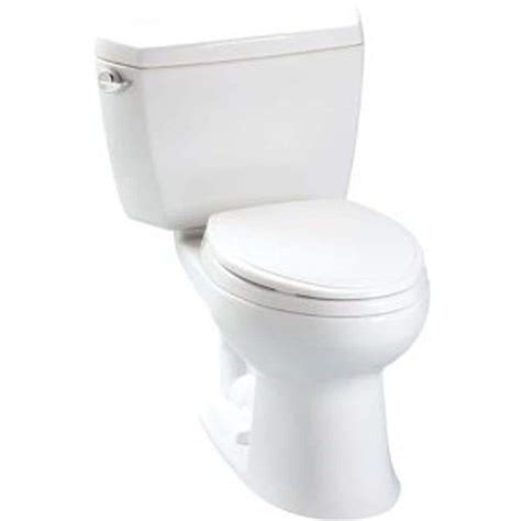 Toto Drake Piece Gpf Single Flush Elongated Toilet In Cotton Cst E The Home Depot