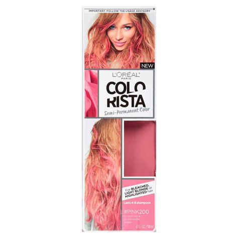 Loreal Paris Colorista Semi Permanent Color Pink 200 Semi Permanent Hair Color Meijer