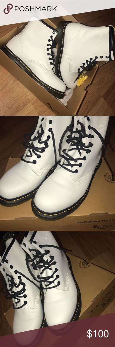 Martens 1460 winter black (с мехом). Matte White Dr. Martens, Brand New- Never worn | Worn ...