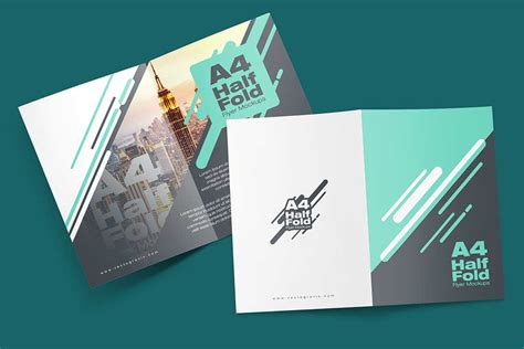 The height divided by the width of all formats of a, b and c series is the square root of two (1.4142). Download This Free A4 Half Fold Flyer Mockup - Designhooks