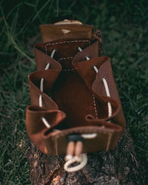 Bushcraft Leather Drawstring Possible Pouch Etsy