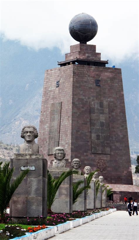 The Mitad Del Mundo Monument Built In 1979 In Quito Ecuador To