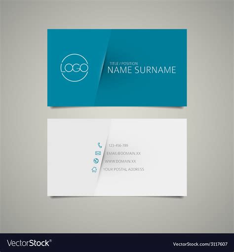 Modern Simple Business Card Template Royalty Free Vector