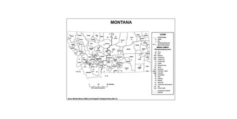 Montanas Mineral Commodity Producing Areas Us Geological Survey
