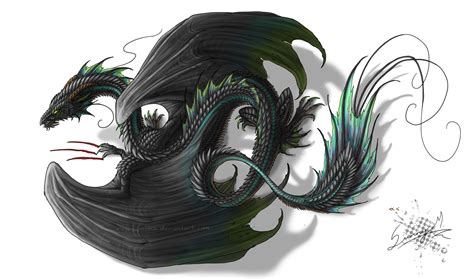 Black Dragon Tattoo by Sunima.deviantart.com on @DeviantArt | my dragons | Pinterest | Black ...