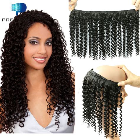 Predazzle A Thick End Brazilian Virgin Jerry Curl Hair Weave Bundles Natural Afro Kinky