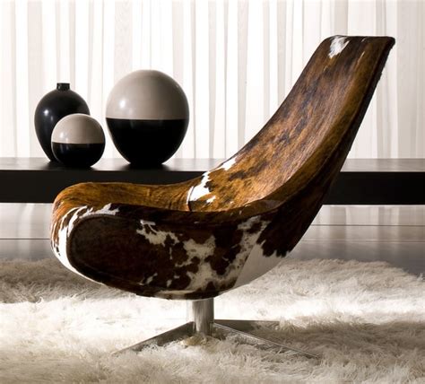 Lounge chairs for the contemporary design. Cowhide Lounge Chair by Italy Dream Design - Oyster