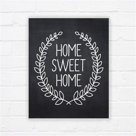 Home Sweet Home Printable Printable Quote Art By Whereisalex