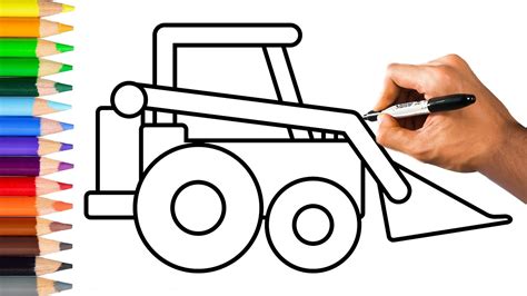 How To Draw Excavator Easy Learn Drawing Step By Step With Draw Easy