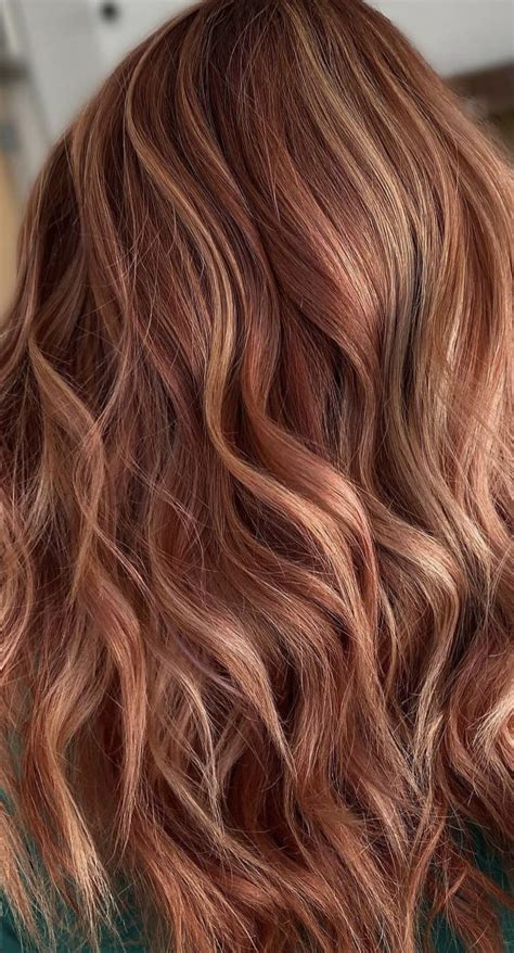 copper blonde hair red hair with blonde highlights red balayage hair red blonde hair