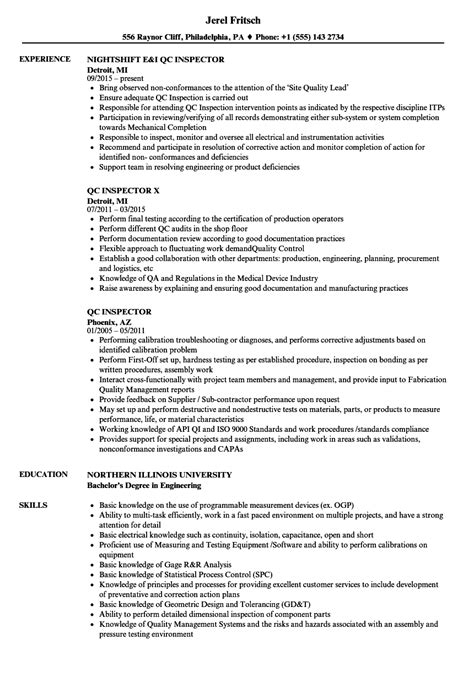 Check out real resumes from actual people. Electrical qc inspector cv February 2021