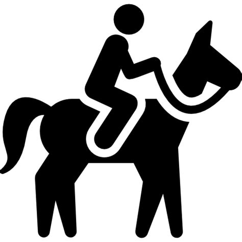 Horse Riding Icon Pictograms Fill