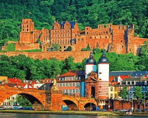 Aesthetic Heidelberg Castle 5d Diamond Painting