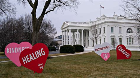 First Lady Jill Biden Surprises With Giant Cutout Valentines Day