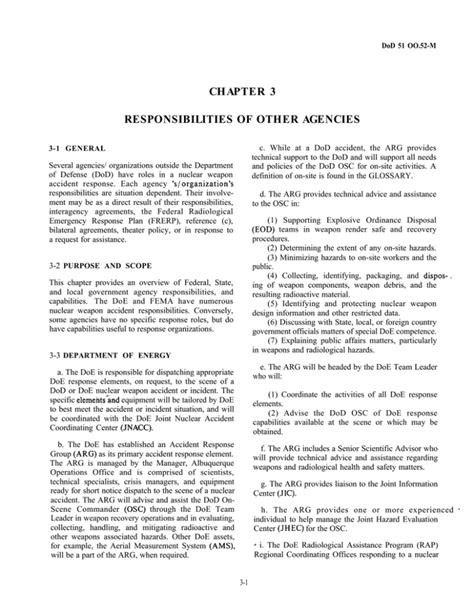 Chapter 3 Responsibilities Of Other Agencies