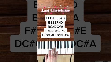 Last Christmas Easy Piano Tutorial With Letter Notes Shorts Youtube