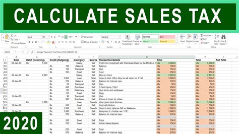 How To Calculate Sales Tax In Excel Tutorial Youtube