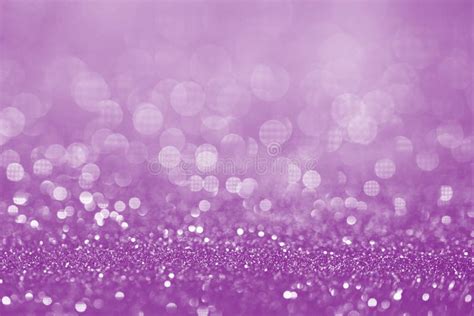 Purple Glitter Surface With Purple Light Bokeh It Can Be Used Stock