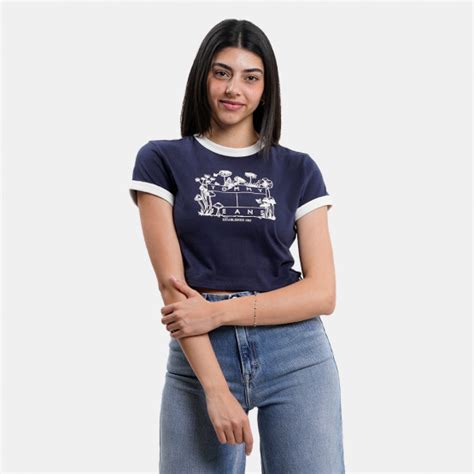 Tommy Jeans Homegrown Womens Cropped T Shirt Blue Dw0dw15478 C87