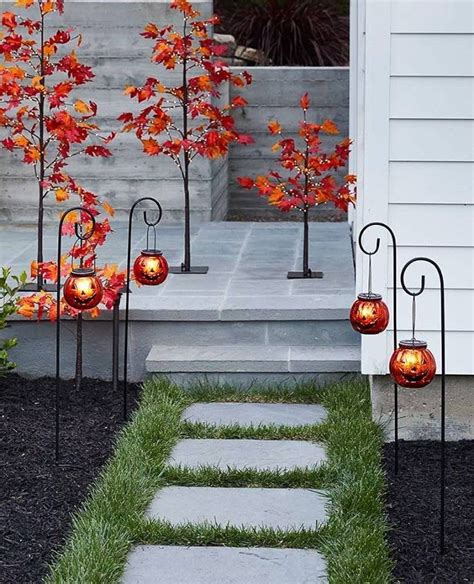 Outdoor Led Artificial Autumn Maple Tree Balsam Hill Jack O Lantern