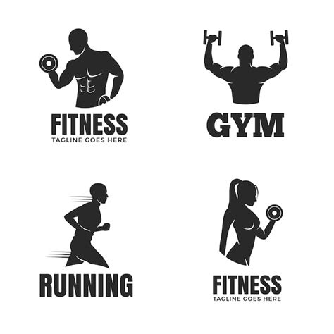 Premium Vector Set Of Fitness Logo Templates Isolated On White Background