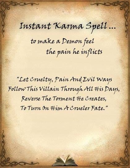Instent Karma Spell Karma Spell Wiccan Spell Book Magic Spell Book