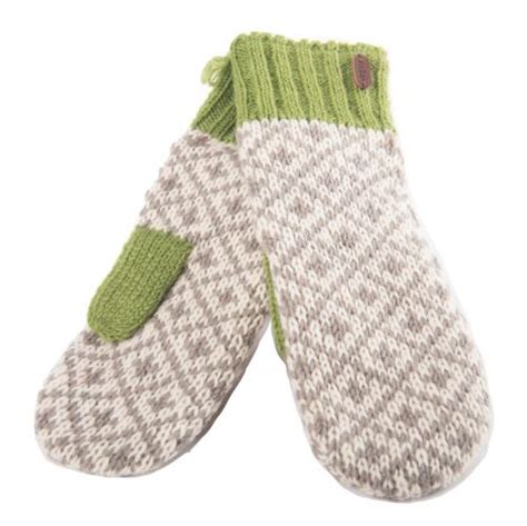 Mittens With Sherpa Lining Green