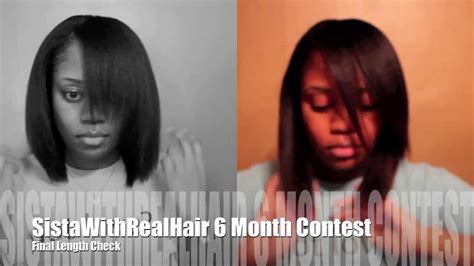 69 Sistawithrealhair 6 Month Hair Contest Final Length Check Youtube