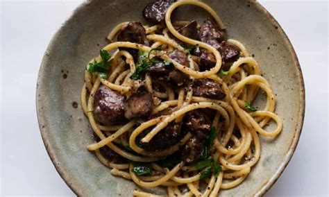 A kipper is not just for breakfast. Nigel Slater's chicken liver and pecorino bucatini recipe ...