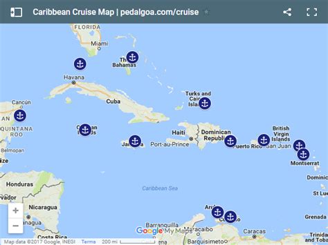 Map Of Caribbean Cruise Ports Caribbean Islands Activities Vacation